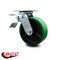 Service Caster 6 Inch Green Poly on Cast Iron Caster with Roller Bearing and Total Lock Brake SCC-TTL30S620-PUR-GB - alternate 4